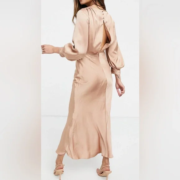 knee length dresses for ladies Modest Formal Satin Dress G459 Lilac main image 1